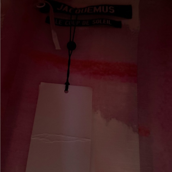 Jacquemus La Robe Soleil One Shoulder Mini Dress Pink Plaid sz 36 - Picture 13 of 15